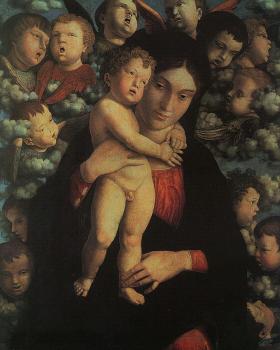 安德烈亞 曼特尼亞 Madonna and Child with Cherubs